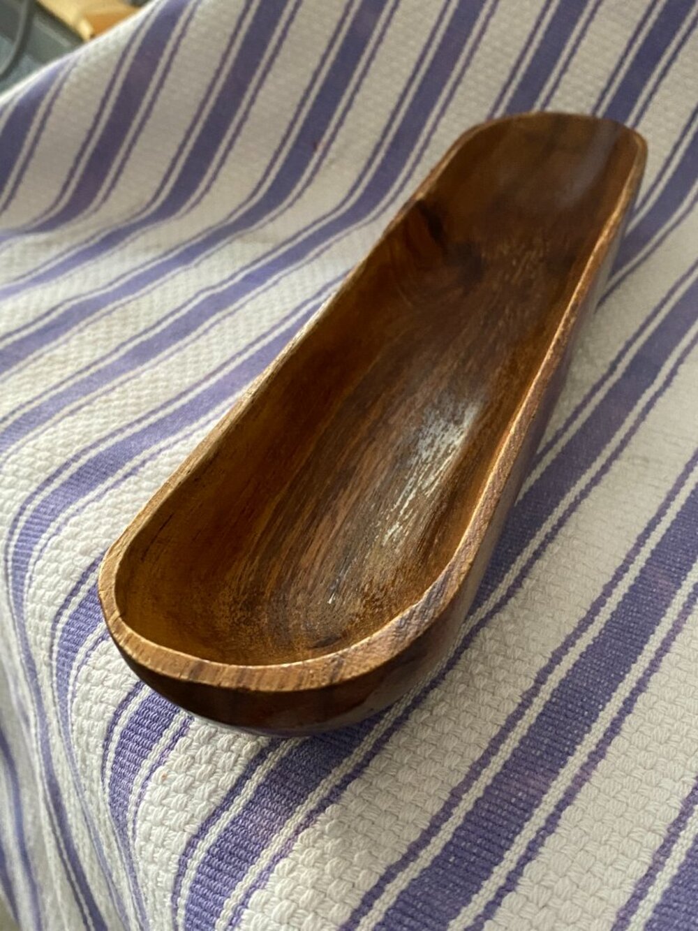Acacia Wooden tray Handcrafted in Philippines for Beekman Home 12"x2.5"x1.5"